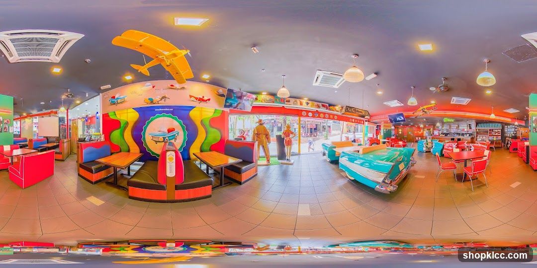 Diner Interior with Retro Decor