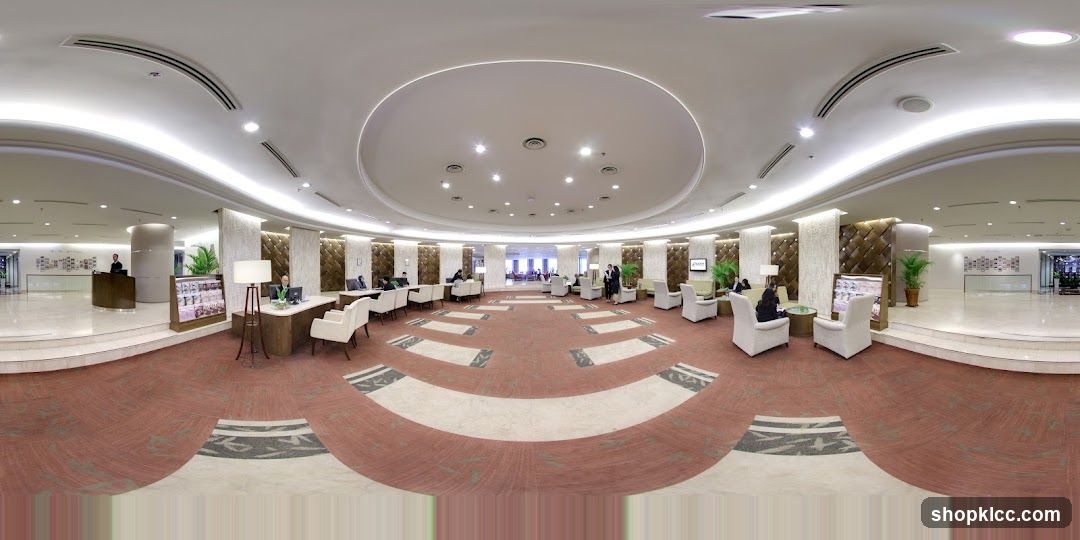 Lobby Interior with Seating Area and Reception Desk