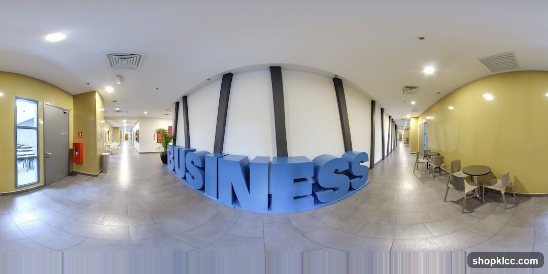 Business Interior with Large Signage