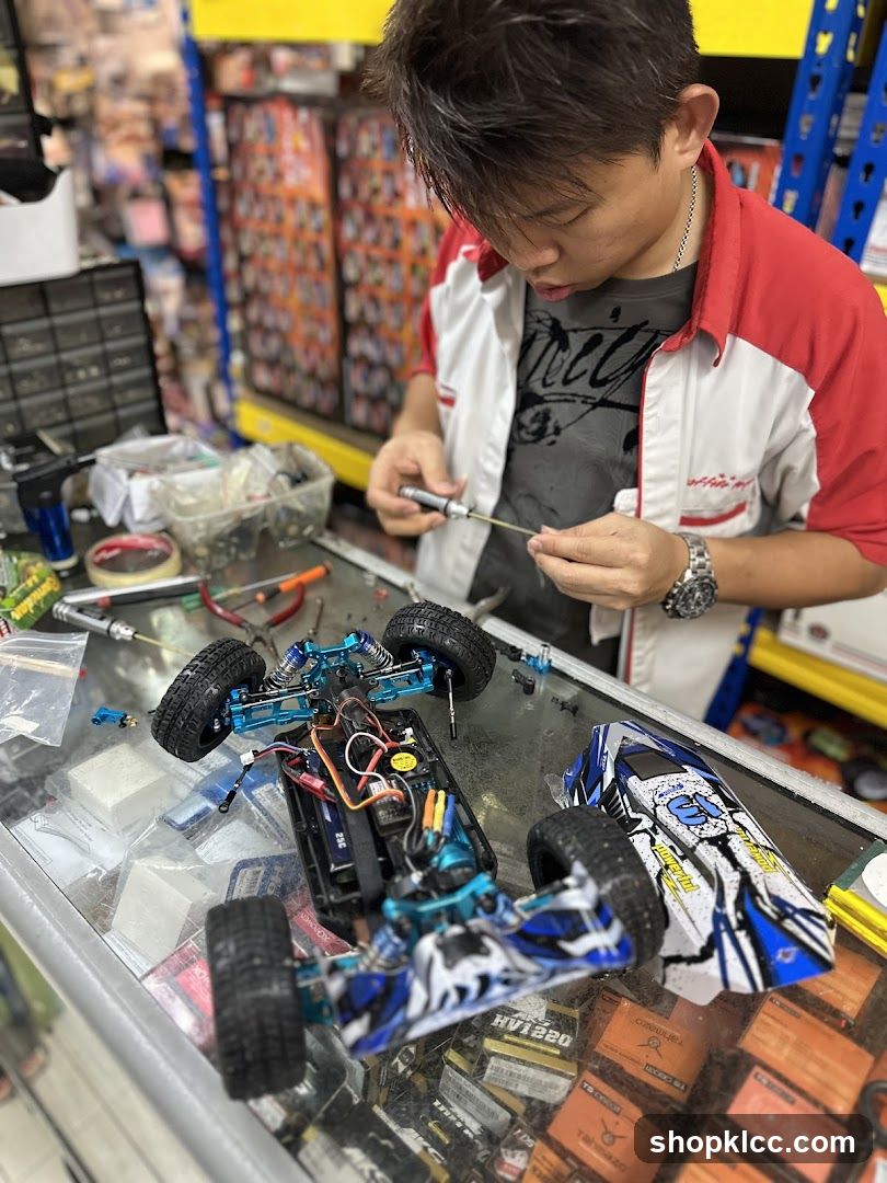 RC Car Repair Shop Interior