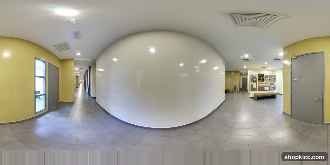 Hallway Interior with Bulletin Board