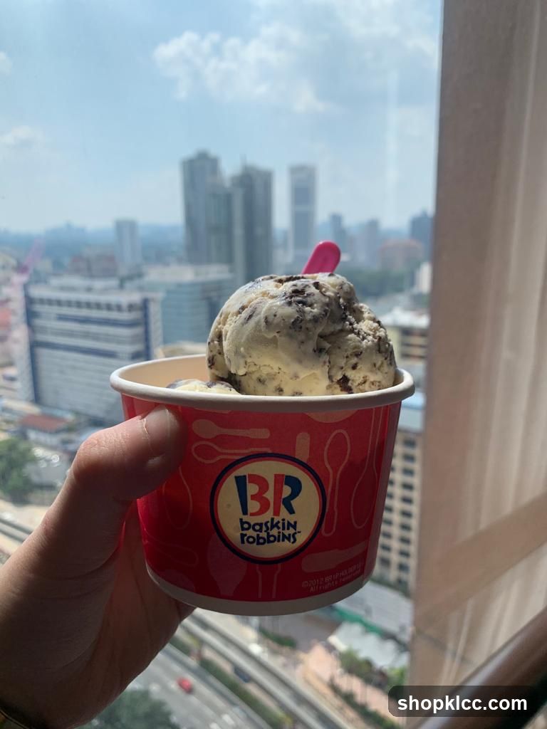 Baskin Robbins Ice Cream Cup with City View