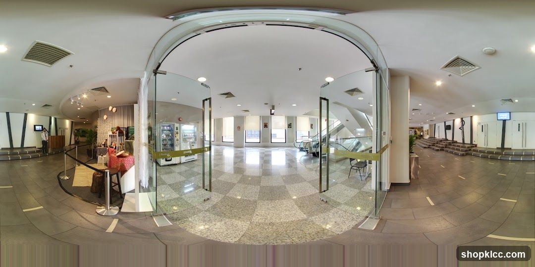 Interior Lobby with Glass Doors and Seating Area