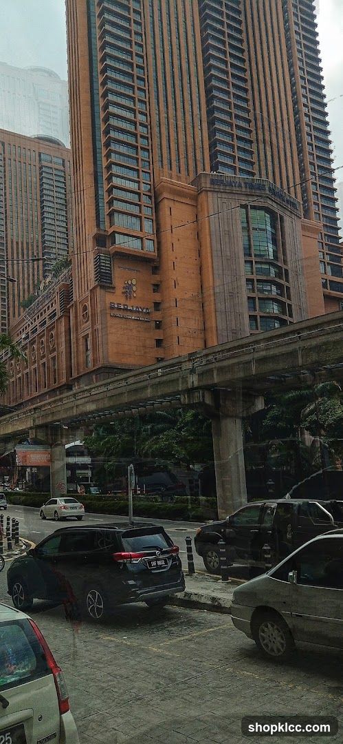 Urban Street Scene with High-Rise Building
