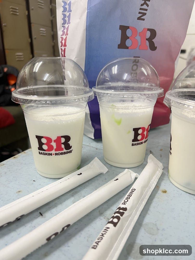 Baskin Robbins Drinks and Merchandise