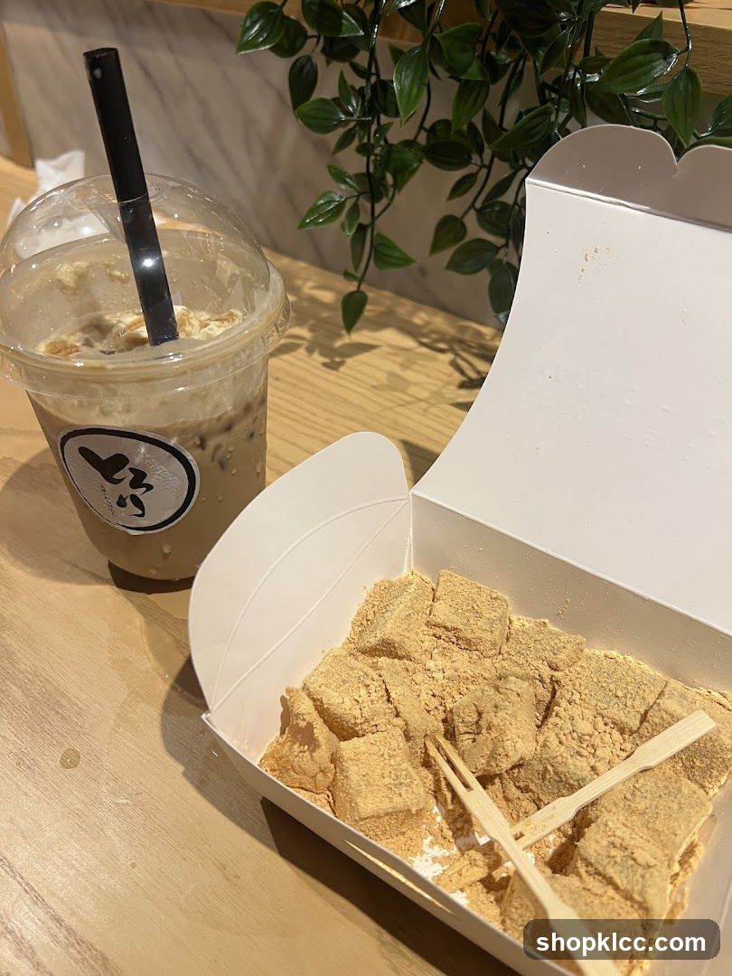 Dessert and Drink on Table