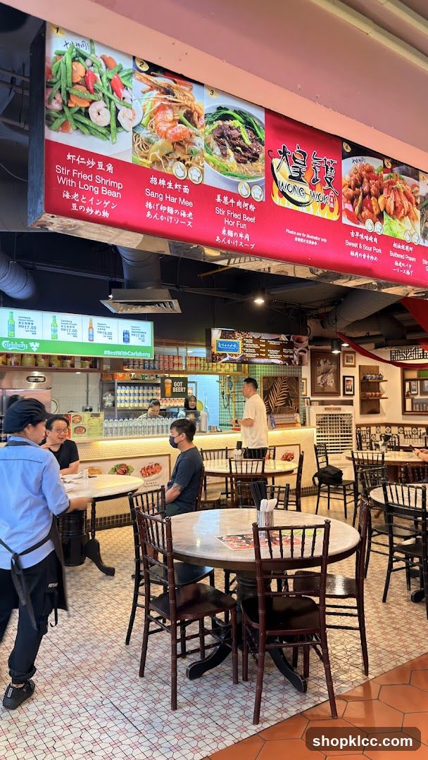 Restaurant Interior with Menu Display