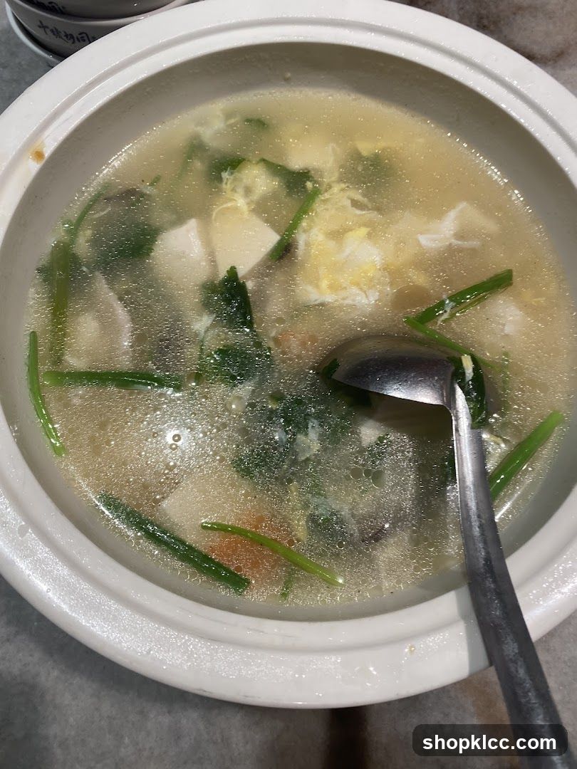 Tofu and Egg Drop Soup