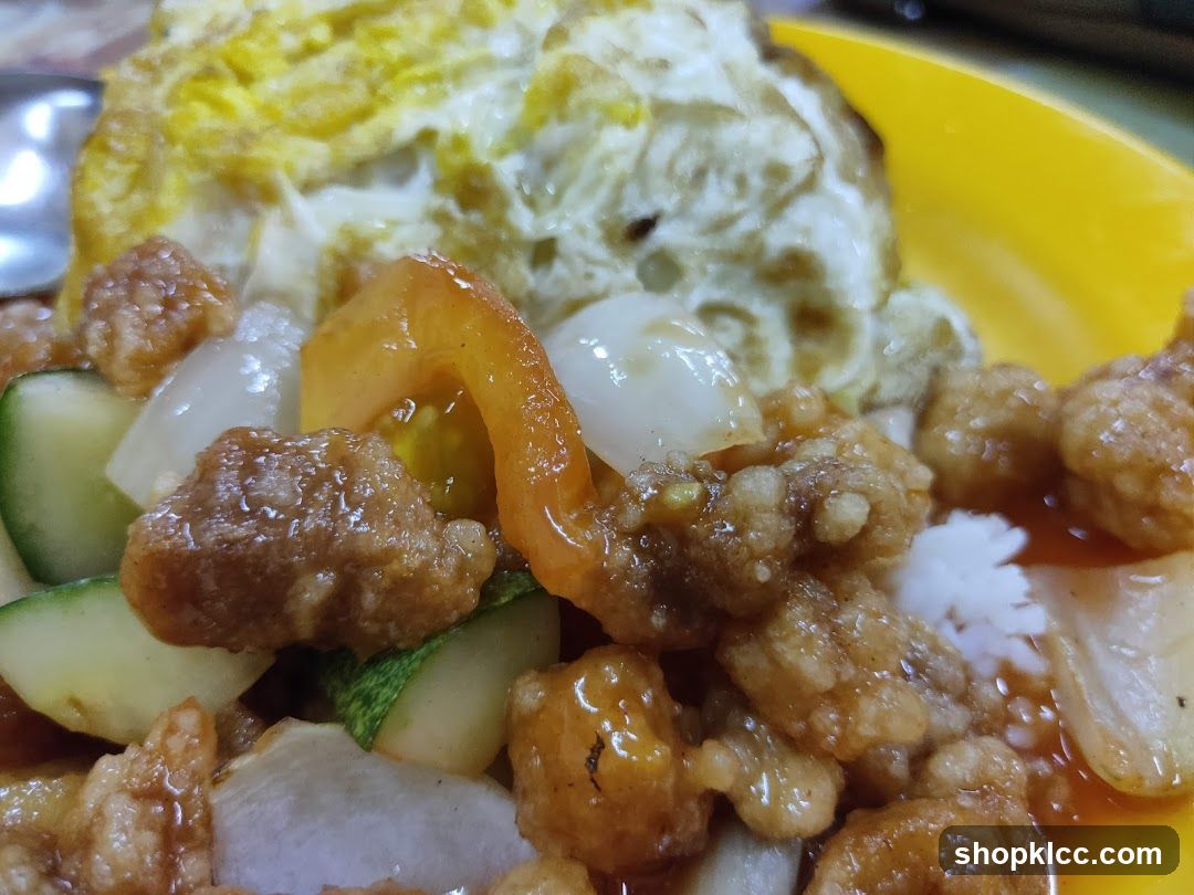 Fried Chicken with Rice and Egg