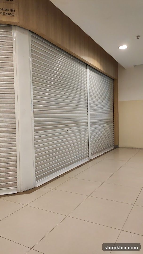 Closed Storefront with Roll-up Shutters