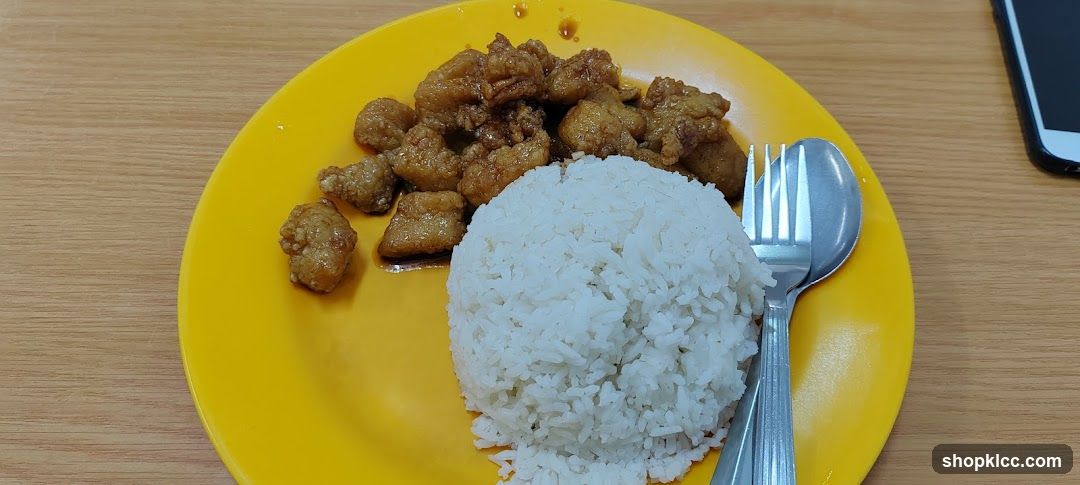 Plate of Fried Chicken with Rice