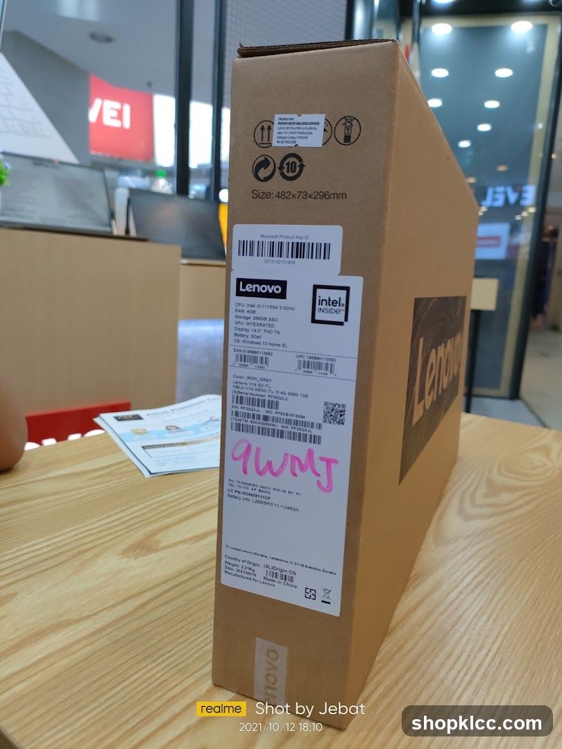 Lenovo Laptop Box on Table