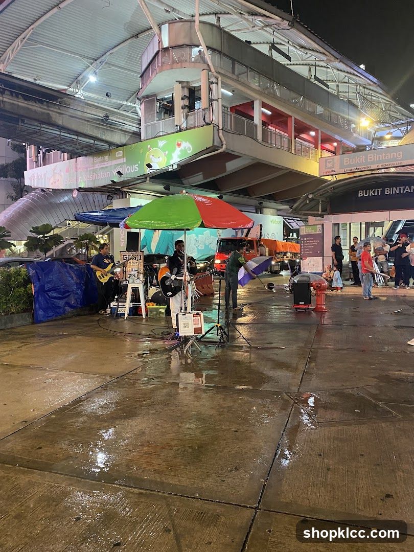 Night Market Scene at Bukit Bintang Station