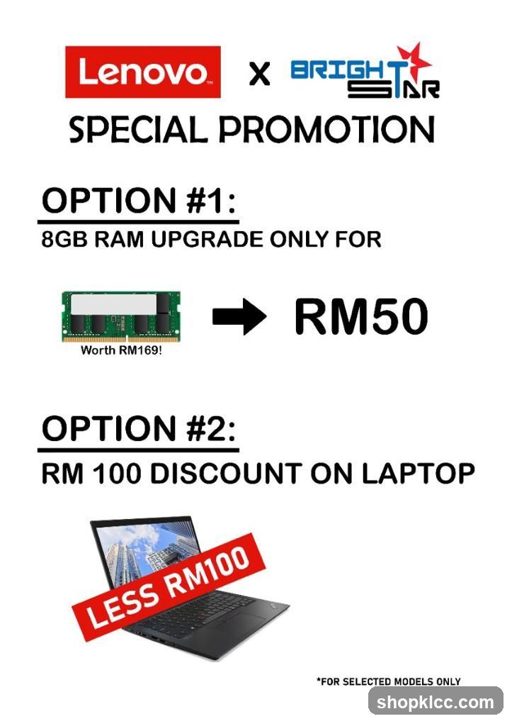 Lenovo x BrightStar Special Promotion Flyer