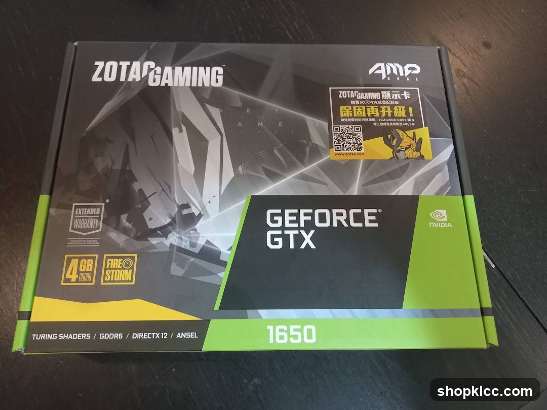 ZOTAC Gaming GeForce GTX 1650 Box