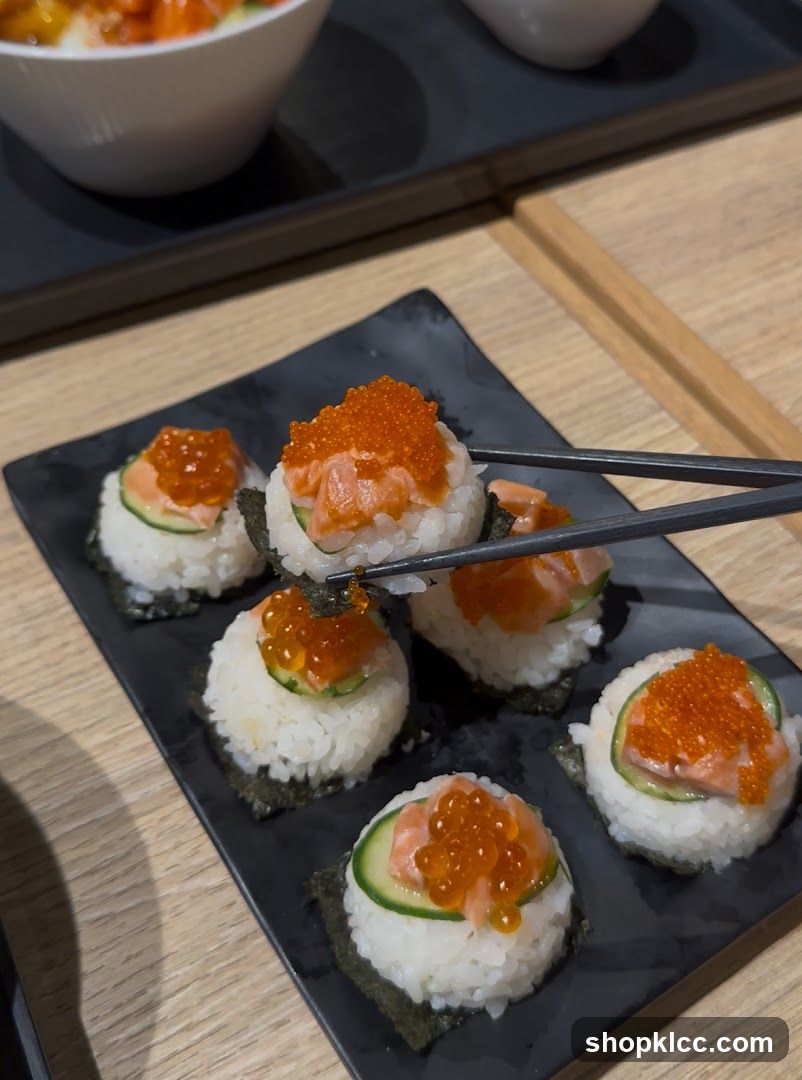 Sushi with Salmon and Tuna Roe