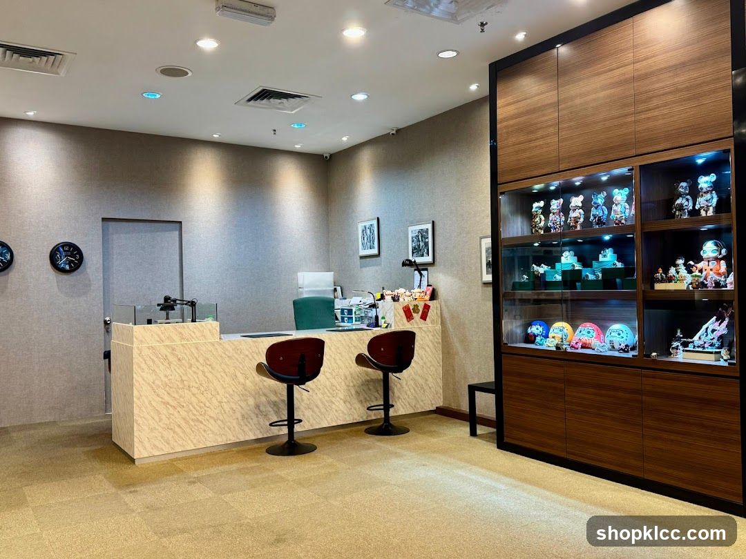 Interior Reception Area with Display Cabinet
