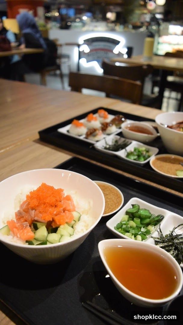 Sushi Bowl and Sashimi Platter