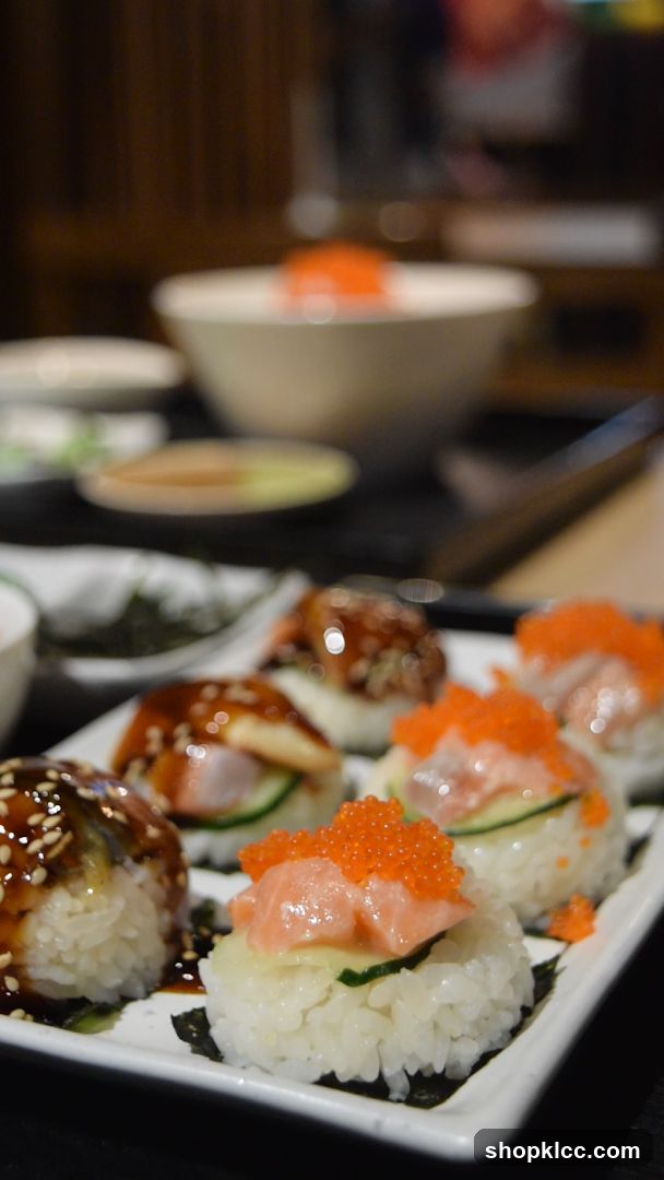 Sushi Platter with Salmon and Caviar