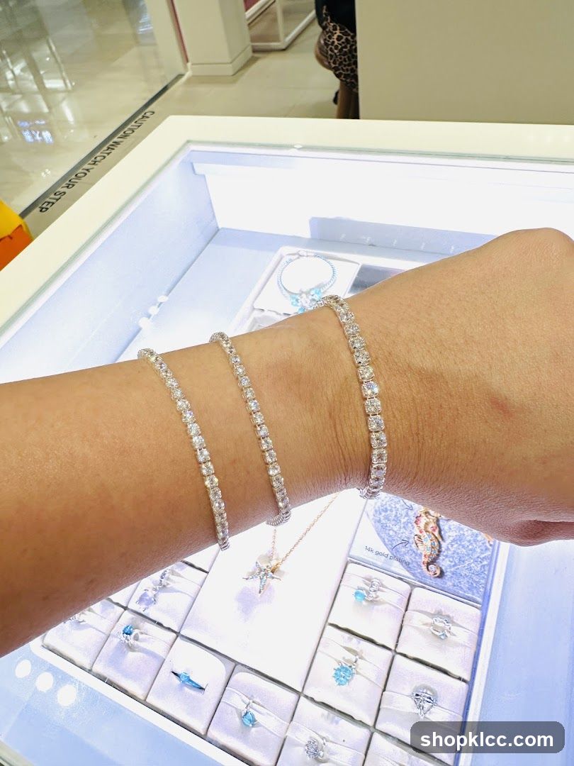 Jewelry Display Case with Bracelets
