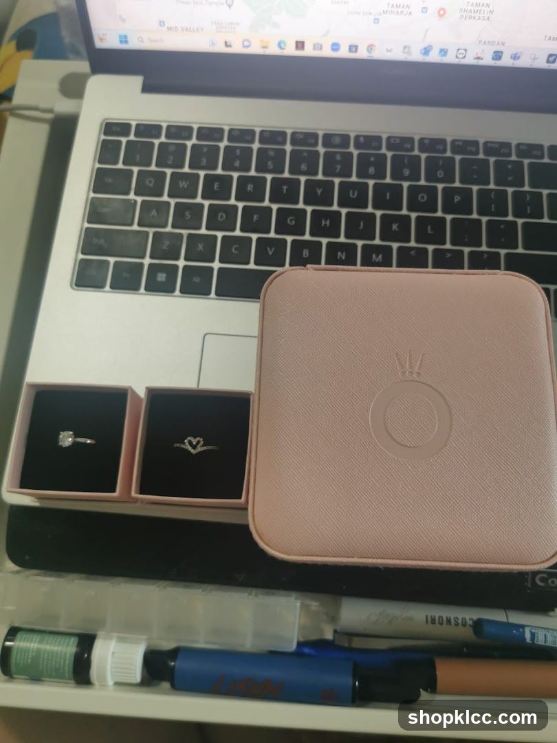 Jewelry and Laptop Setup