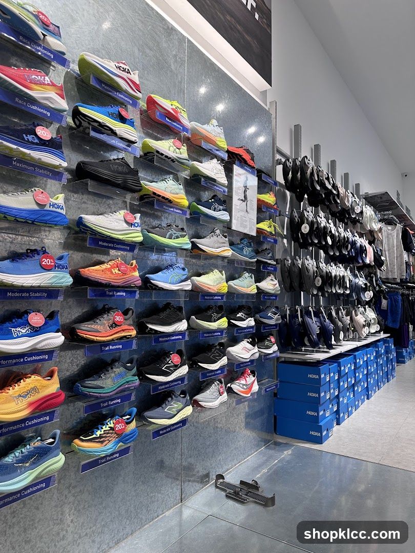 HOKA Shoe Display Wall