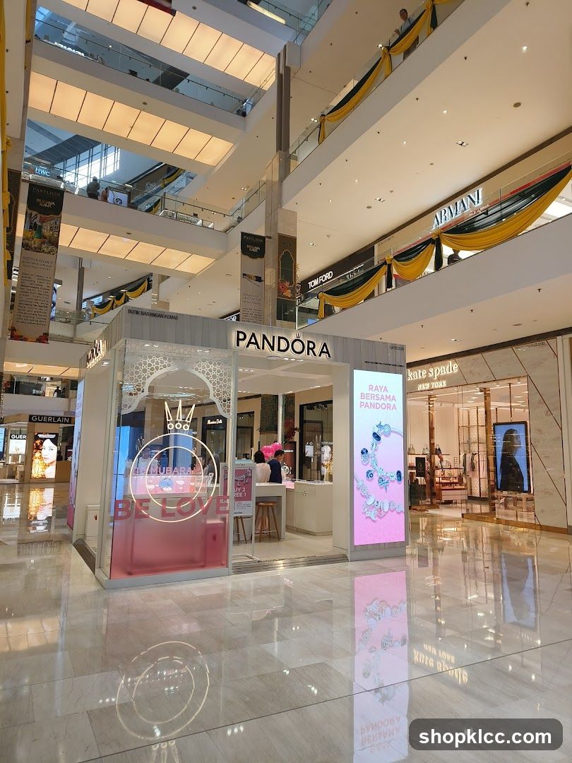 Shopping Mall Interior with Pandora Kiosk