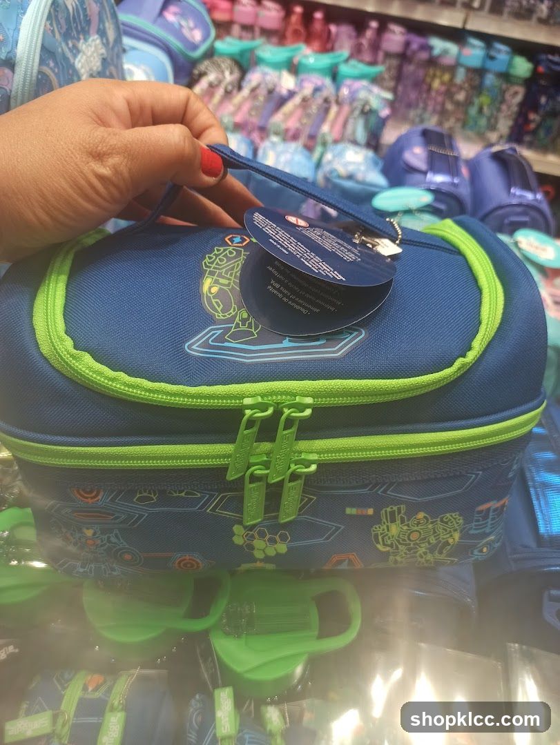 Blue Lunchbox with Green Accents