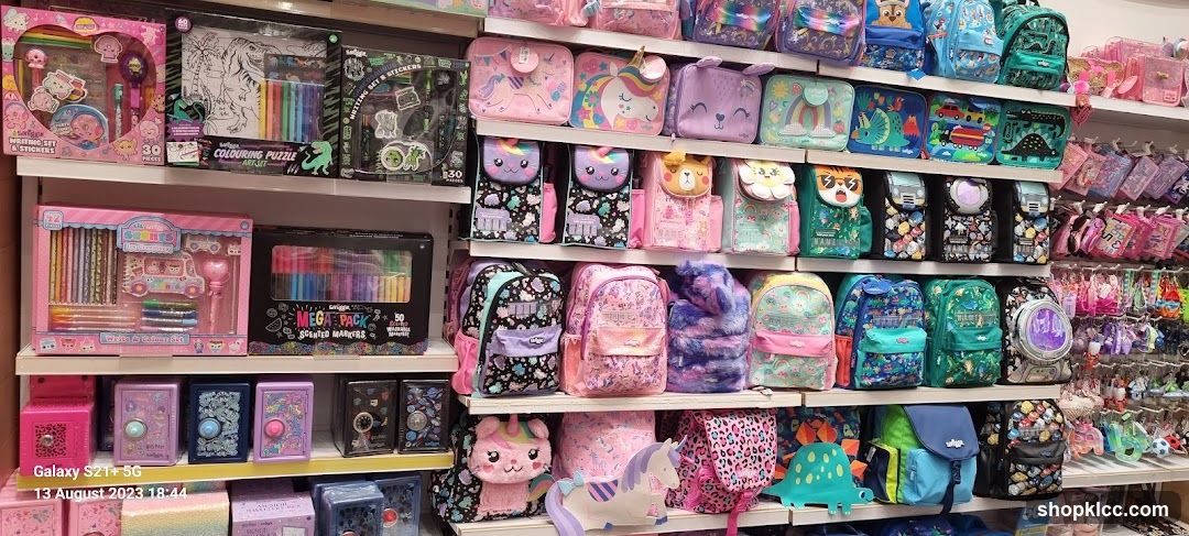Children's Stationery and Backpack Display