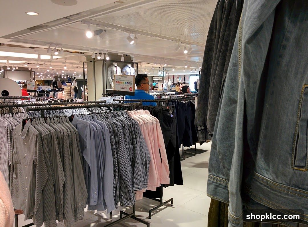 Men's Clothing Section in Retail Store