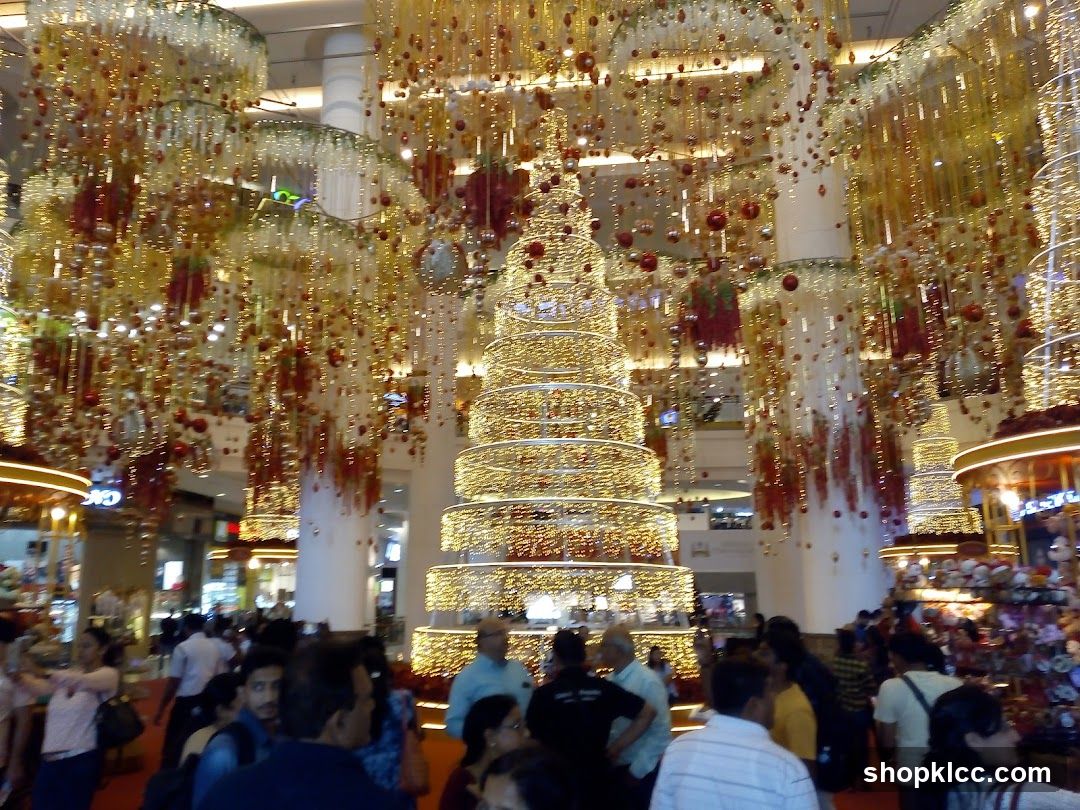 Christmas Decorations in Mall Interior