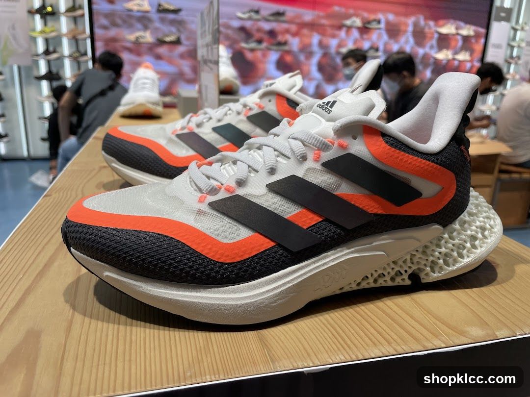 Adidas Running Shoes Display