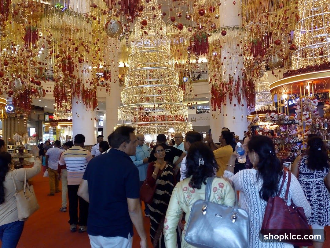 Christmas Decorations in Mall Interior