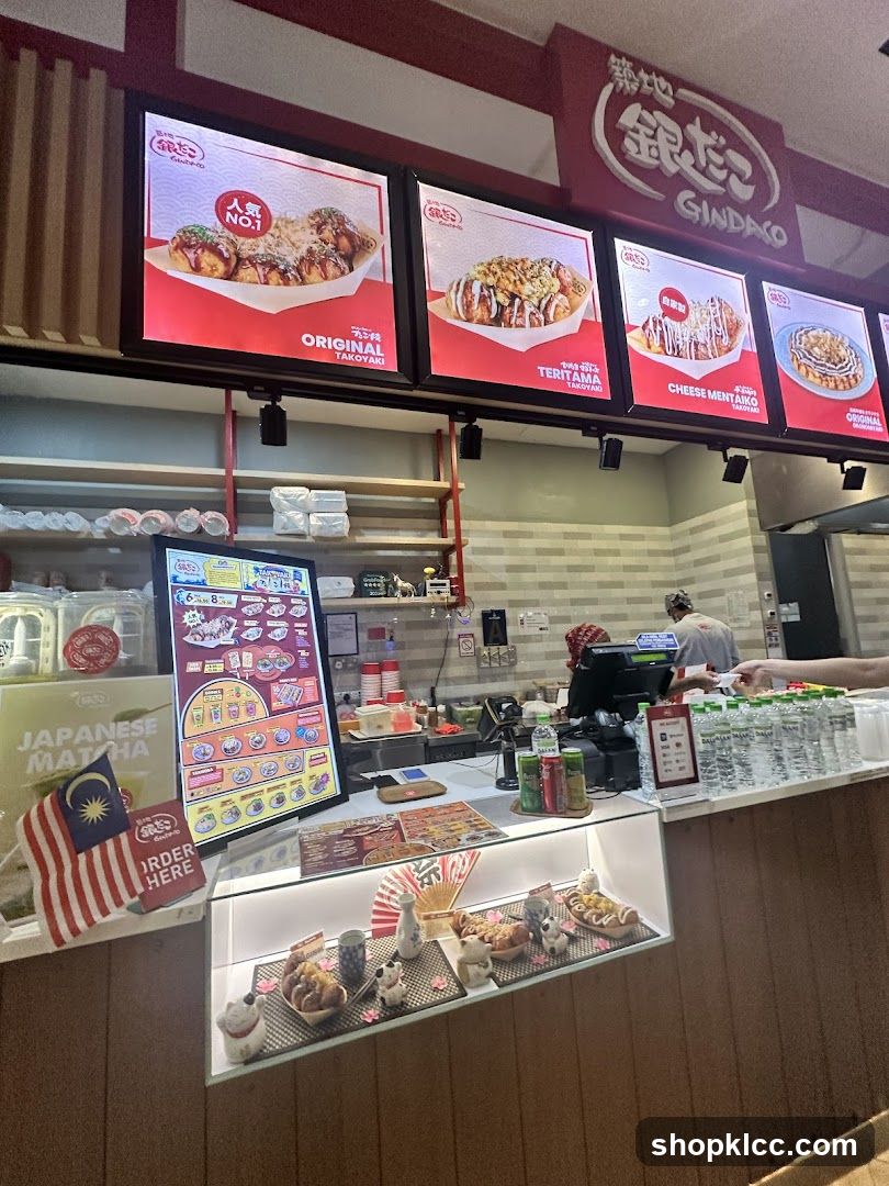 Gindako Takoyaki Counter Interior