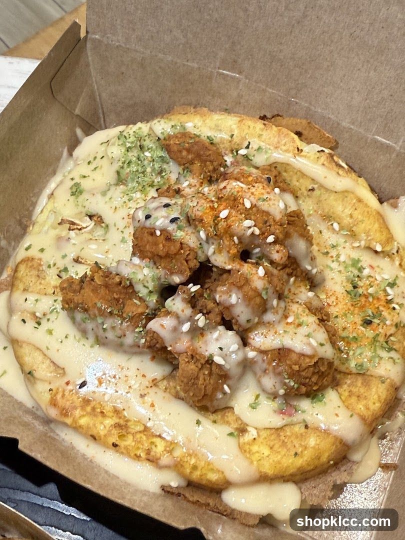 Fried Chicken Omelette Dish
