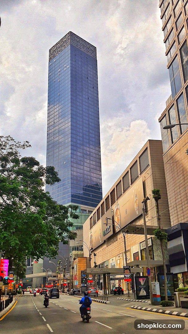 Urban Street Scene with Skyscraper