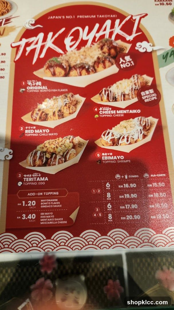 Takoyaki Menu Board