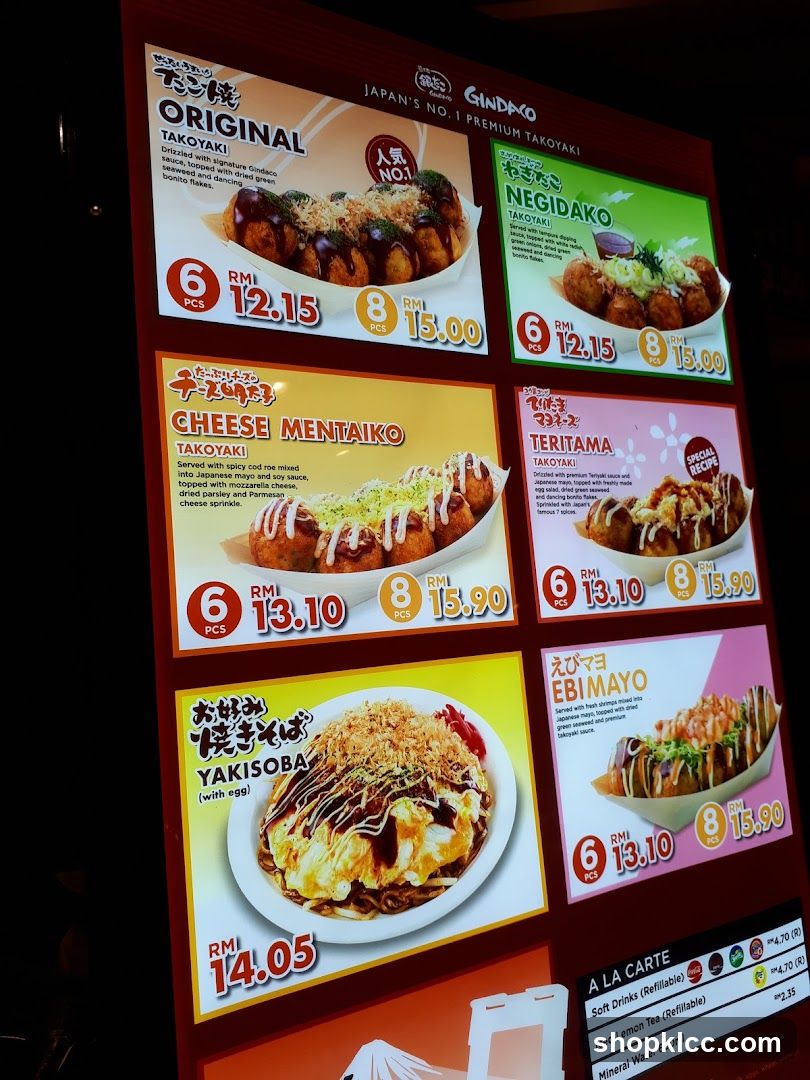 Takoyaki and Japanese Food Menu Board