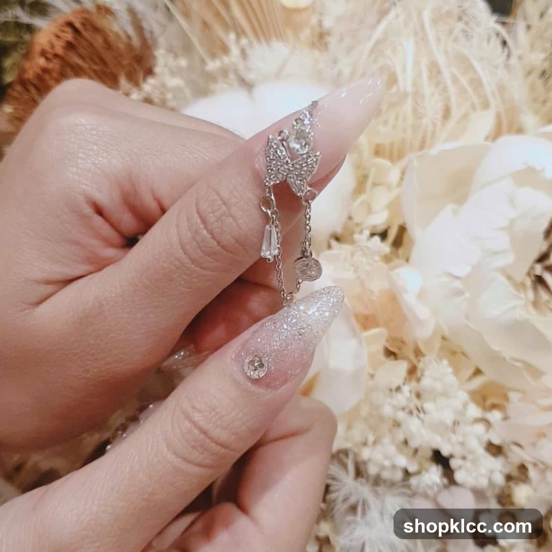 Elegant Nail Art with Butterfly Design