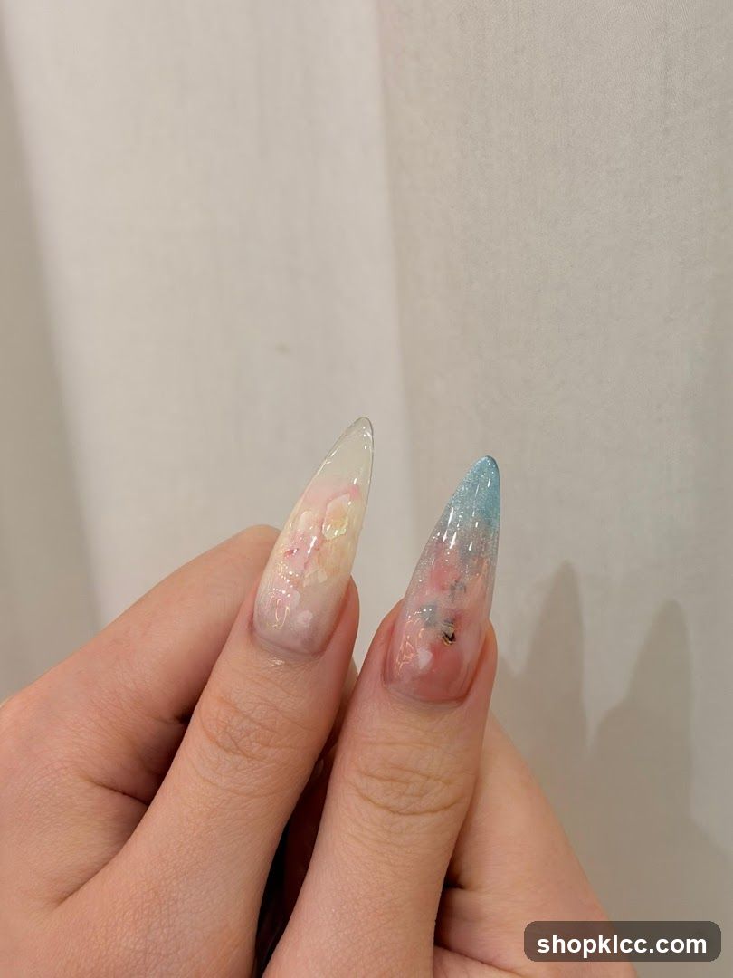 Stylish Long Nails with Gradient Design