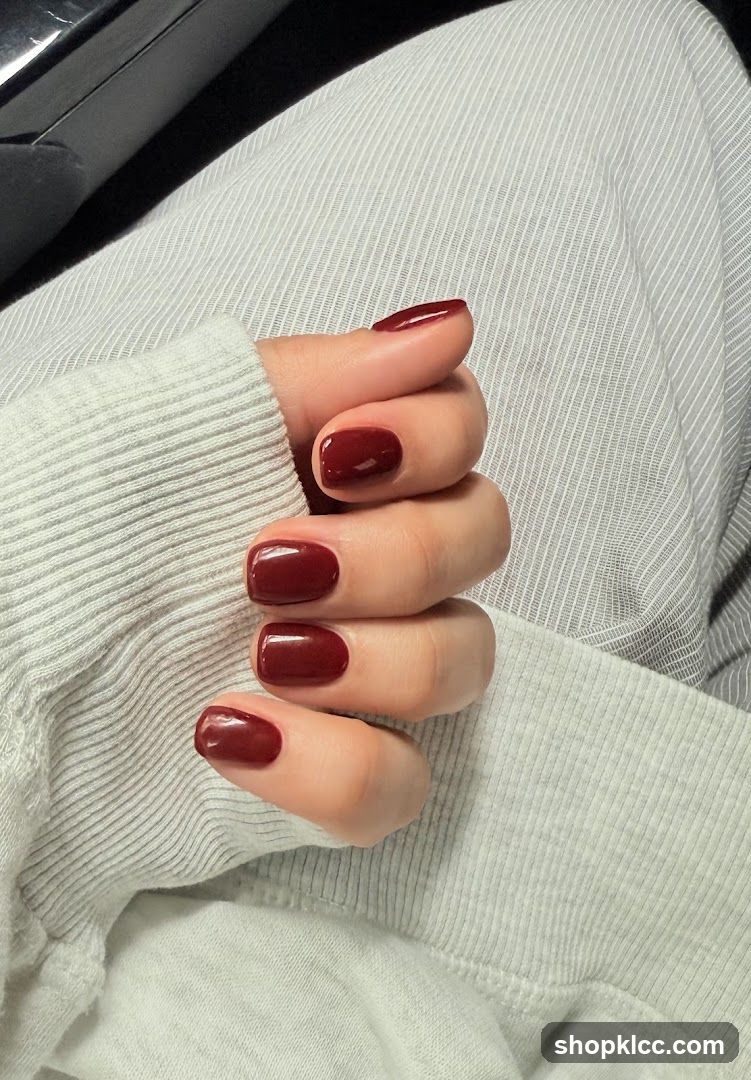 Red Nail Polish on Hands