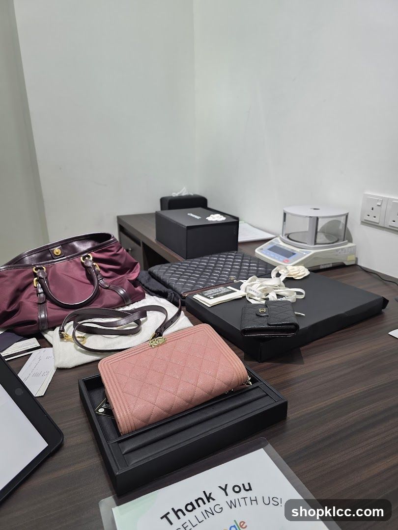 Luxury Handbags and Accessories Display