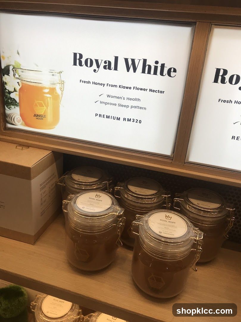 Royal White Honey Display