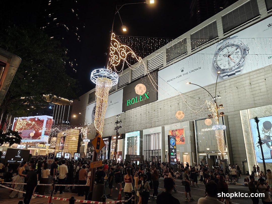 Night Street Scene with Crowds and Storefronts