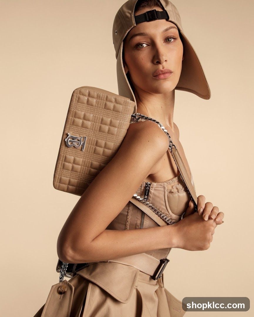 Fashion Model with Quilted Bag