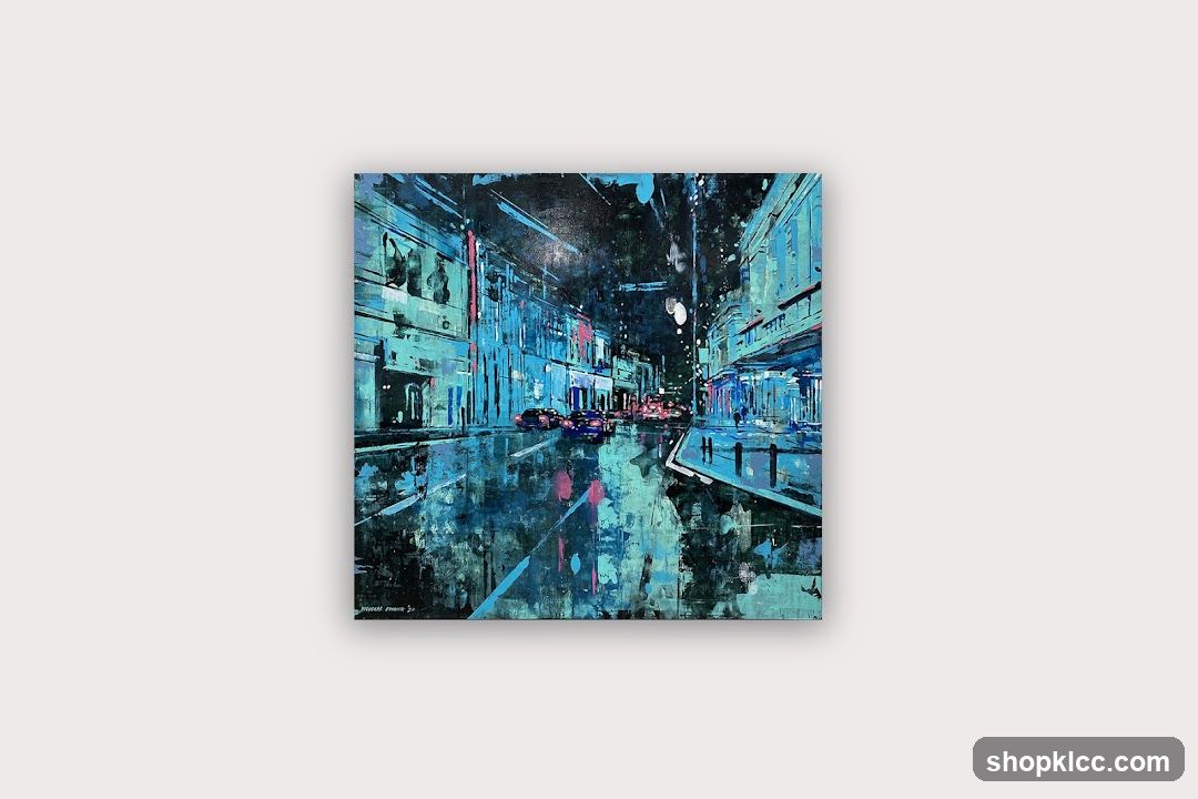 Night Cityscape Painting