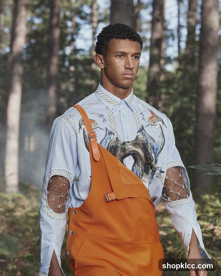 Fashion Model in Forest Setting