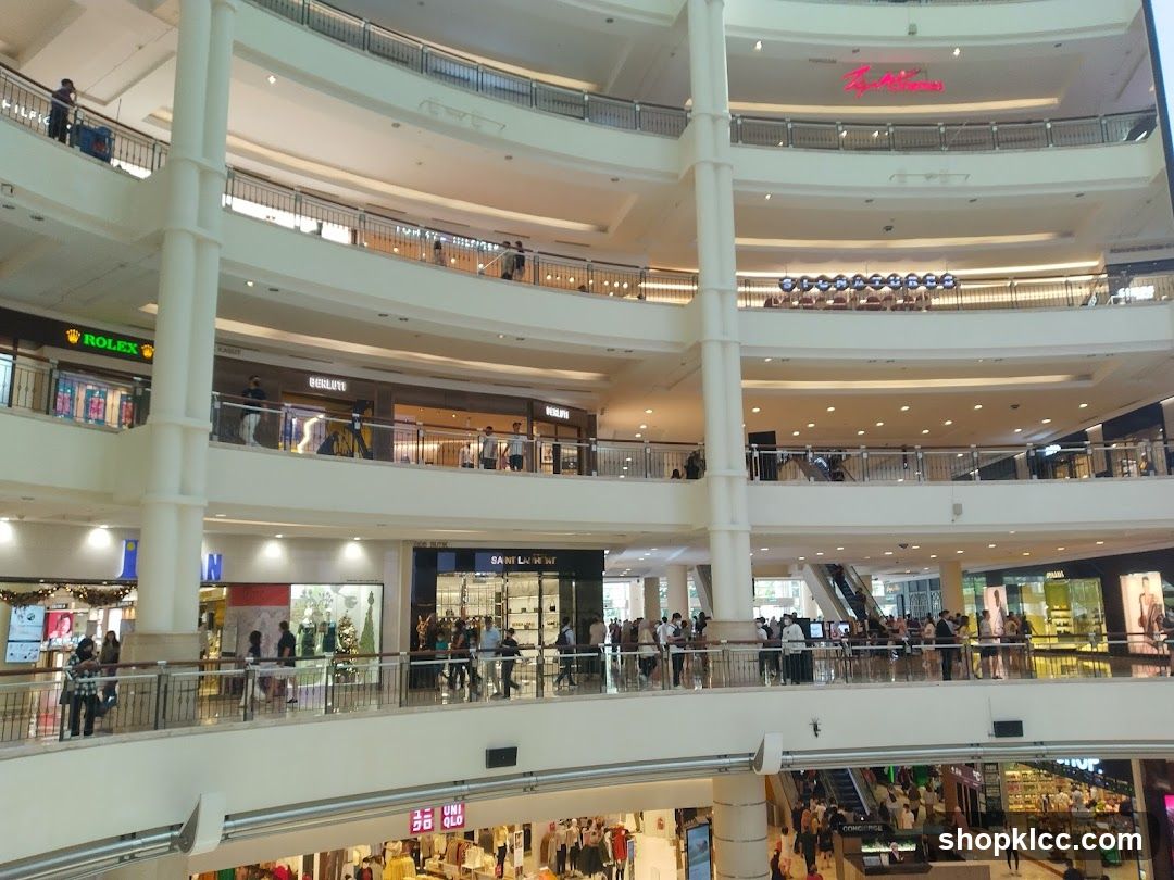 Interior of a multi-level shopping mall