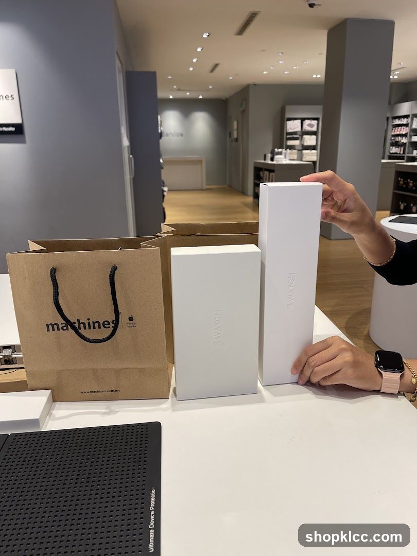 Apple Watch Boxes and Shopping Bag