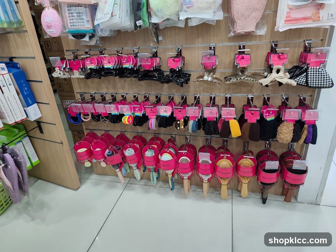 Hair Accessories and Brushes Display